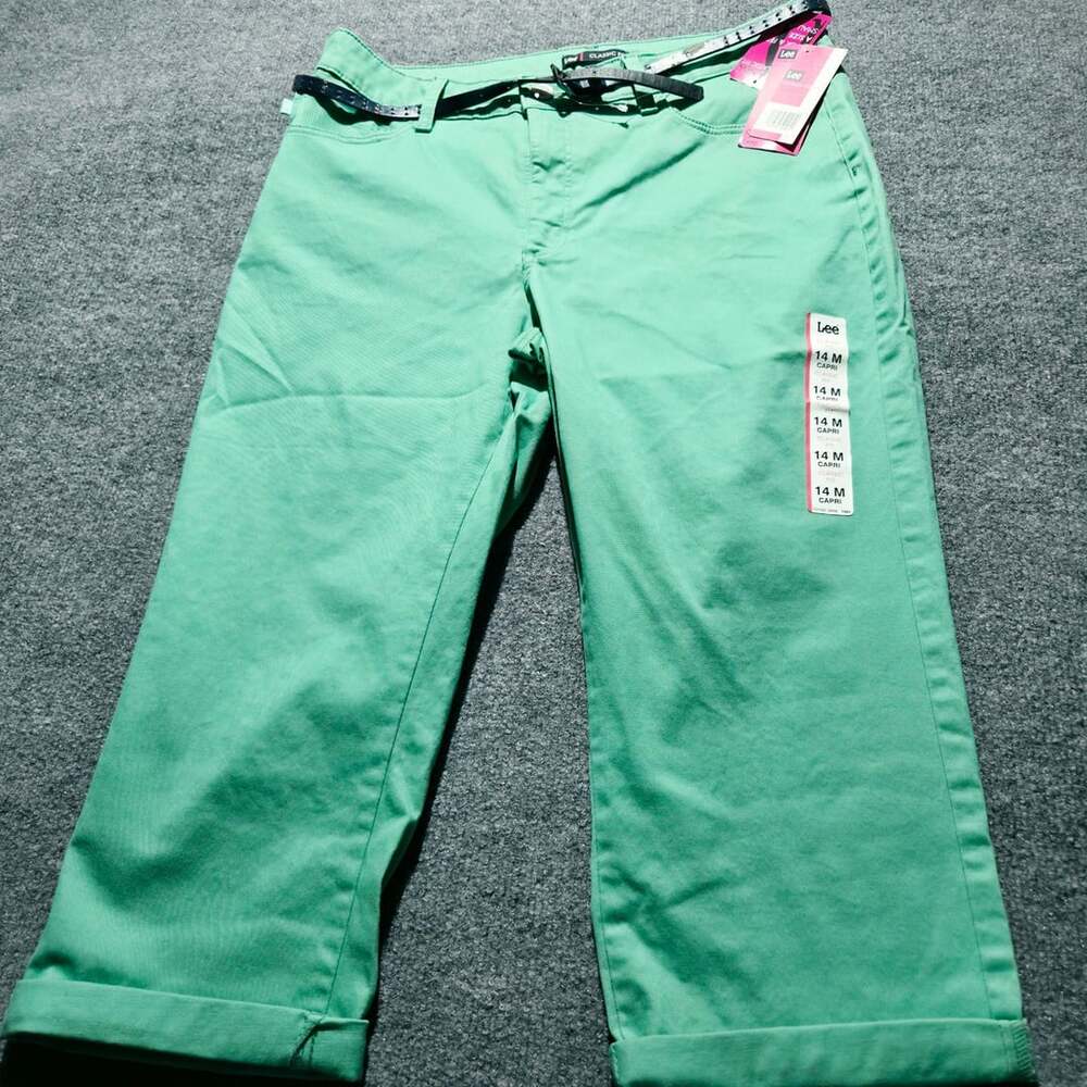 Lee Classic Fit Capri Size 14M Green